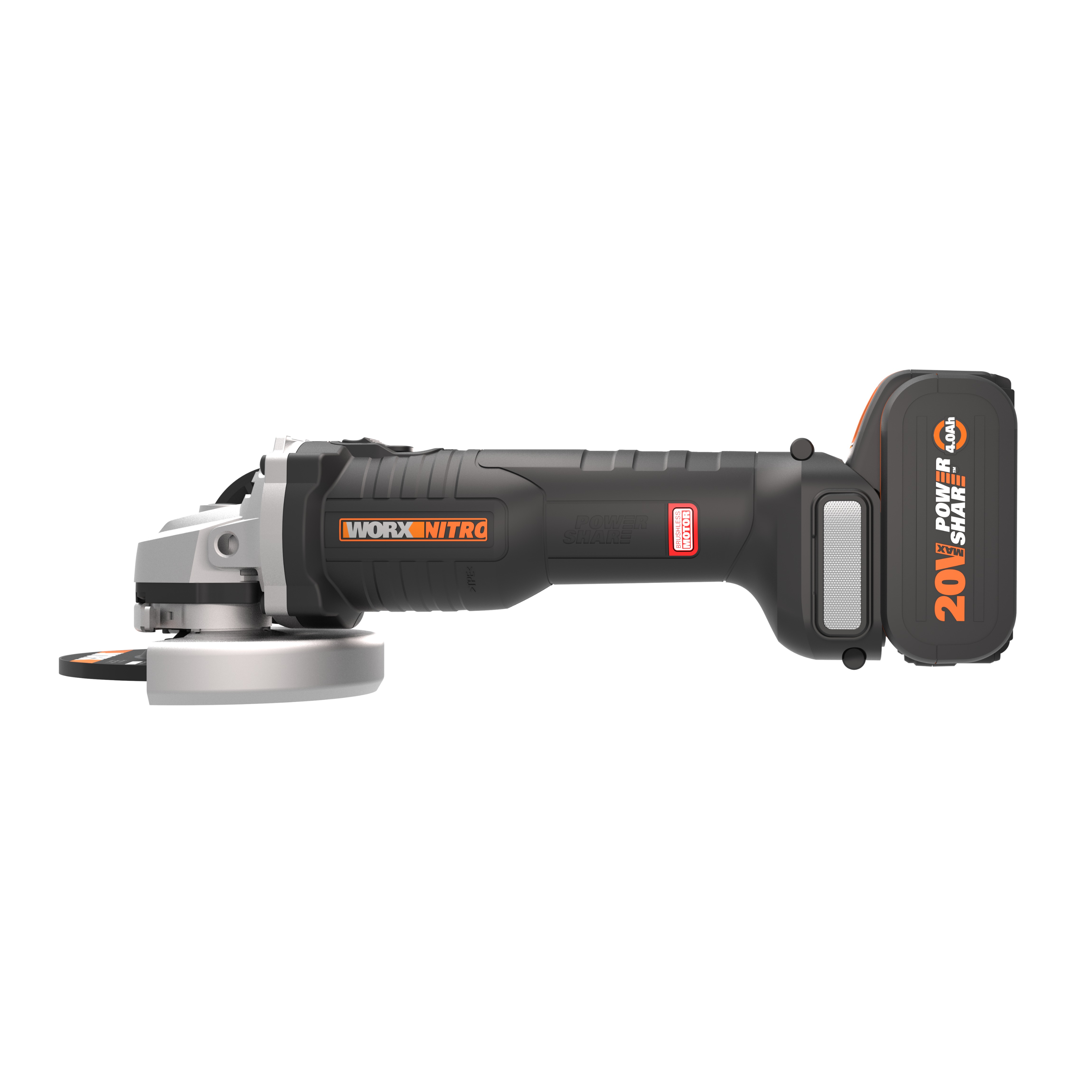 Worx WX812 - Amoladora Brushless 125mm 20V 4.0Ah (1 bat)